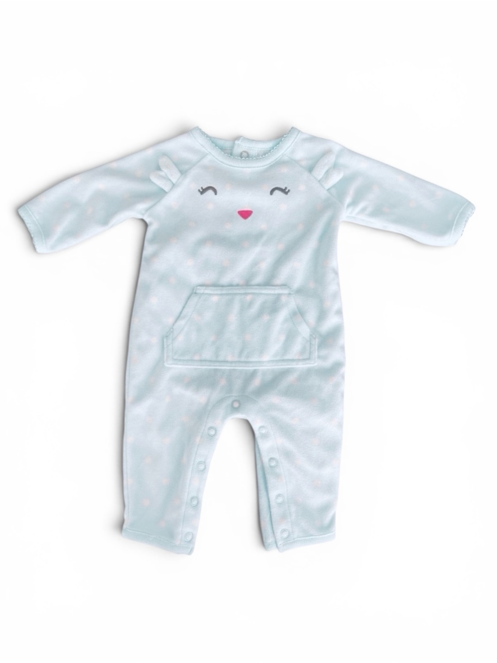 CARTER’S Light Blue White Polka Dot Onesie